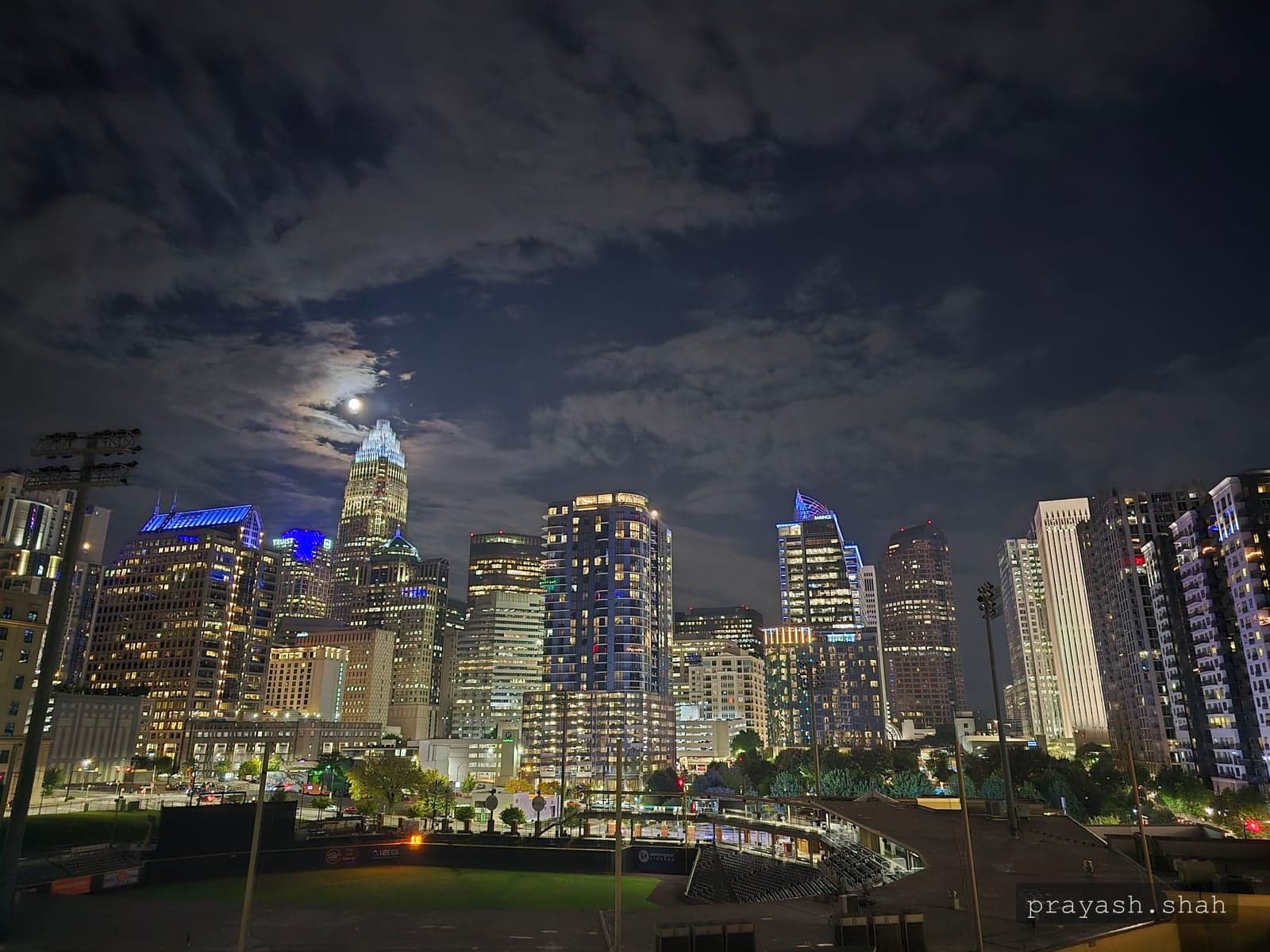 Charlotte, North Carolina skyline at night
